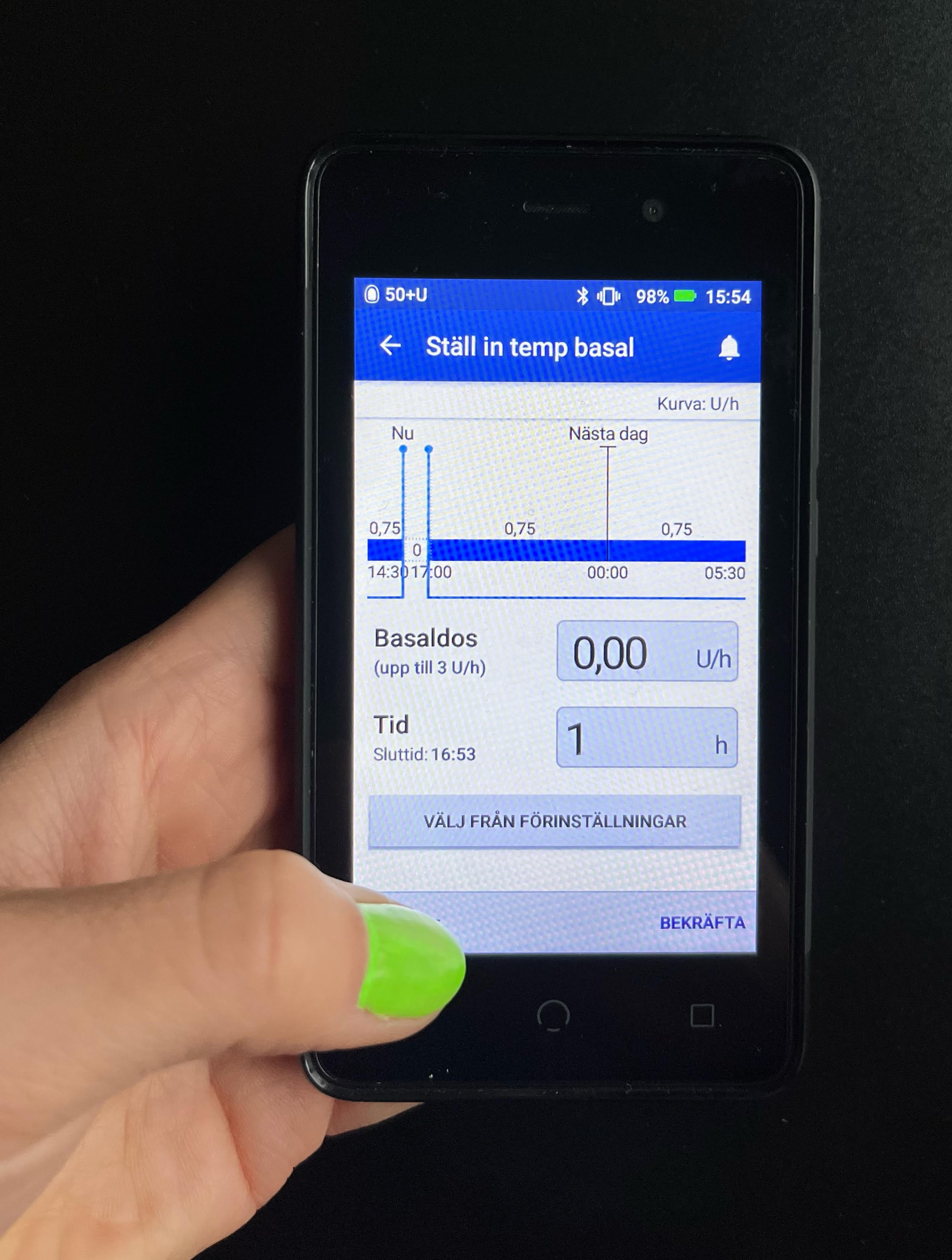 Så använder elitidrottaren Linn Suchomel Omnipod DASHs funktion temp